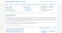Desktop Screenshot of humanbiologyjournal.com